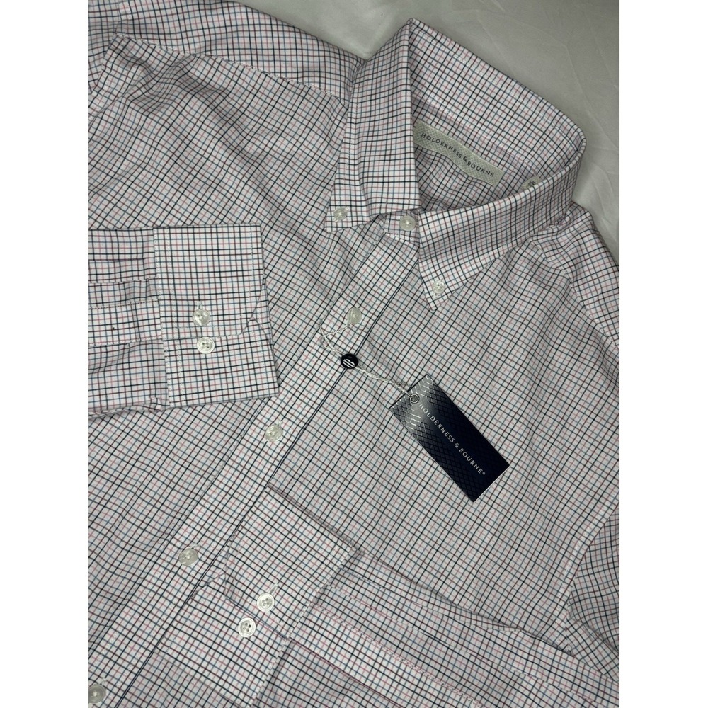 Holderness & Bourne The‎ Purcell Shirt Men's XL Tailored Fit Stretch Plaid $168